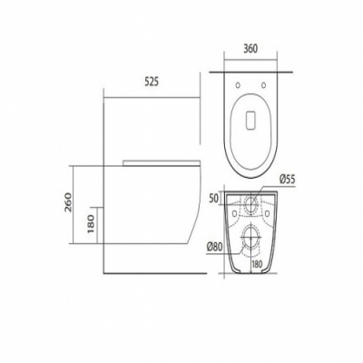 SET ЕВРОПА New-INS23-009 4в1 (рама AQUATEK INS-0000023 +крепление KKI-0000001 +кнопка KDI-0000009 +унитаз AQ1106L-00 с тонким сиденьем sc)