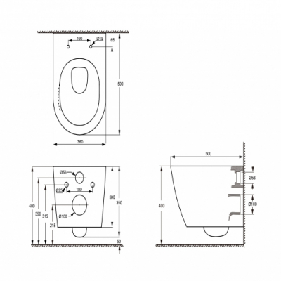 SET AQUATEK ЛИБЕРТИ-017 4в1 (рама AQUATEK Standard INS-0000012 + крепеж KKI-0000002 + клавиша KDI-0000017 + унитаз ЛИБЕРТИ AQ1999T-00 с тонким сиденьем sc)