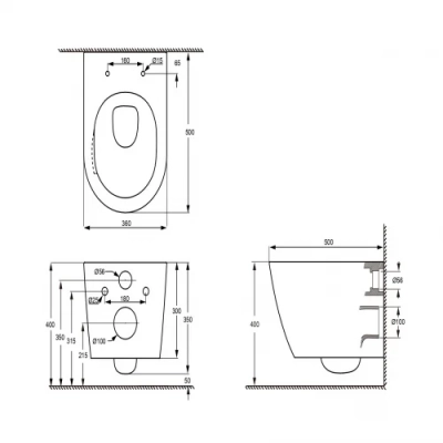 SET AQUATEK ЛИБЕРТИ-017 4в1 (рама AQUATEK Standard INS-0000012 + крепеж KKI-0000002 + клавиша KDI-0000017 + унитаз ЛИБЕРТИ AQ1999T-00 с тонким сиденьем sc)