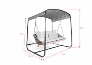 Плетеный Подвесной Диван Sky Bed Lite Коричневый