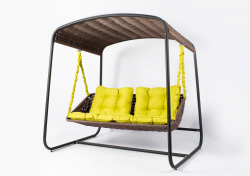 Плетеный Подвесной Диван Sky Bed Lite Коричневый